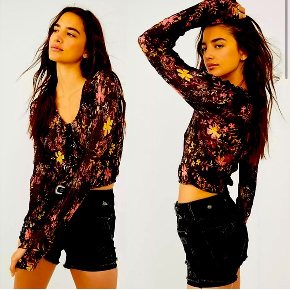 Free People Angelina Lace Top - Picture 1 of 1